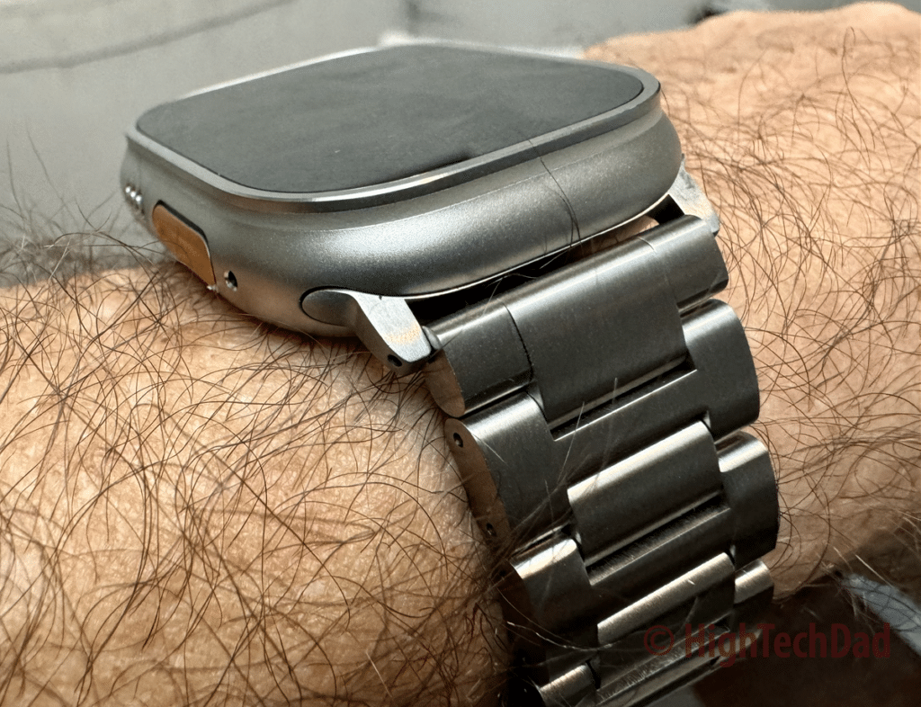 On the wrist - SANDMARC Titanium Band - HighTechDad review