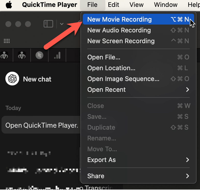 New Movie Recording - QuickTime Player - HighTechDad How To