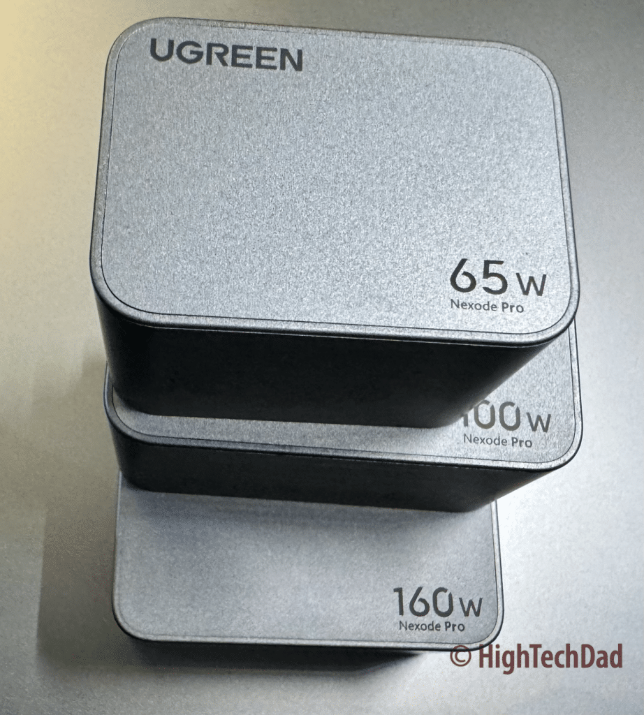 Top of all three chargers - UGREEN Nexode Pro Charger series - HighTechDad review