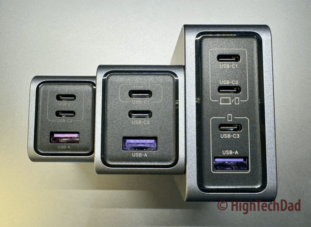 All three charges with ports - UGREEN Nexode Pro Charger series - HighTechDad review