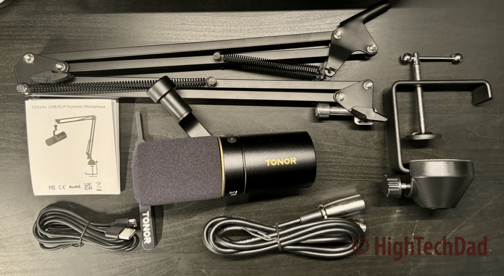What's in the box - TONOR TD510 microphone - HighTechDad review