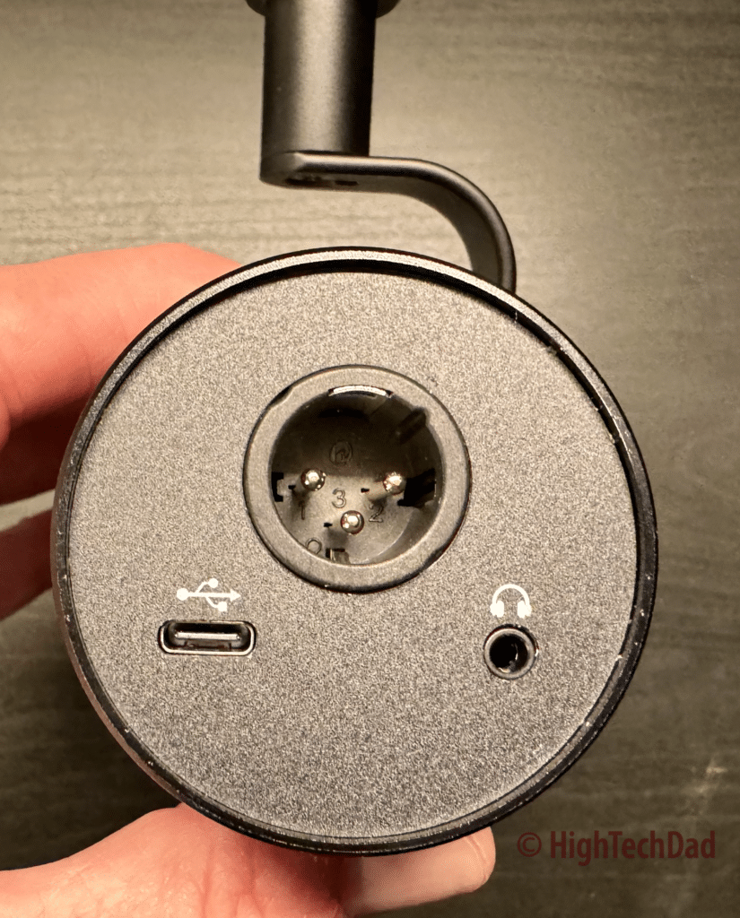 USB-C, XLR, and headphone ports - TONOR TD510 microphone - HighTechDad review