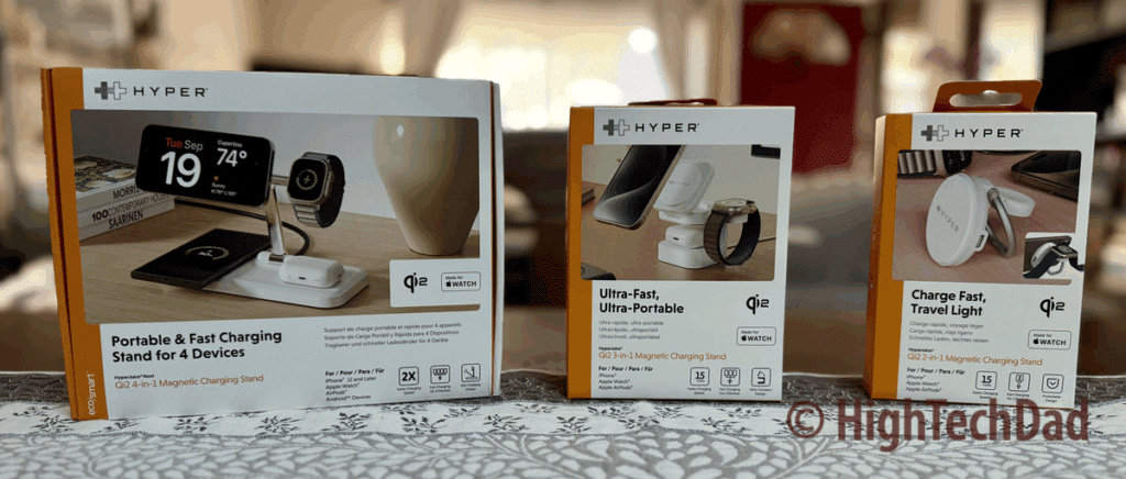 Boxed up - HyperJuice Qi2 Magnetic Desktop Chargers - HighTechDad review