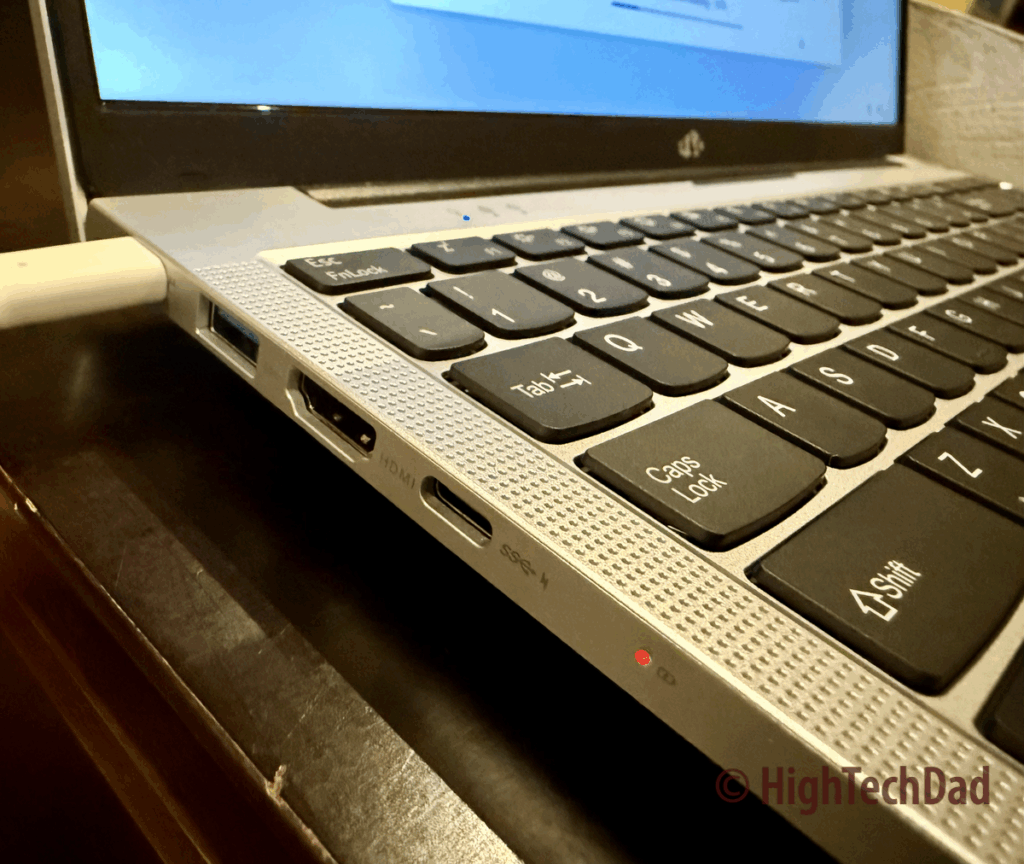 Left side view with ports - NIMO N154S Laptop - HighTechDad Review