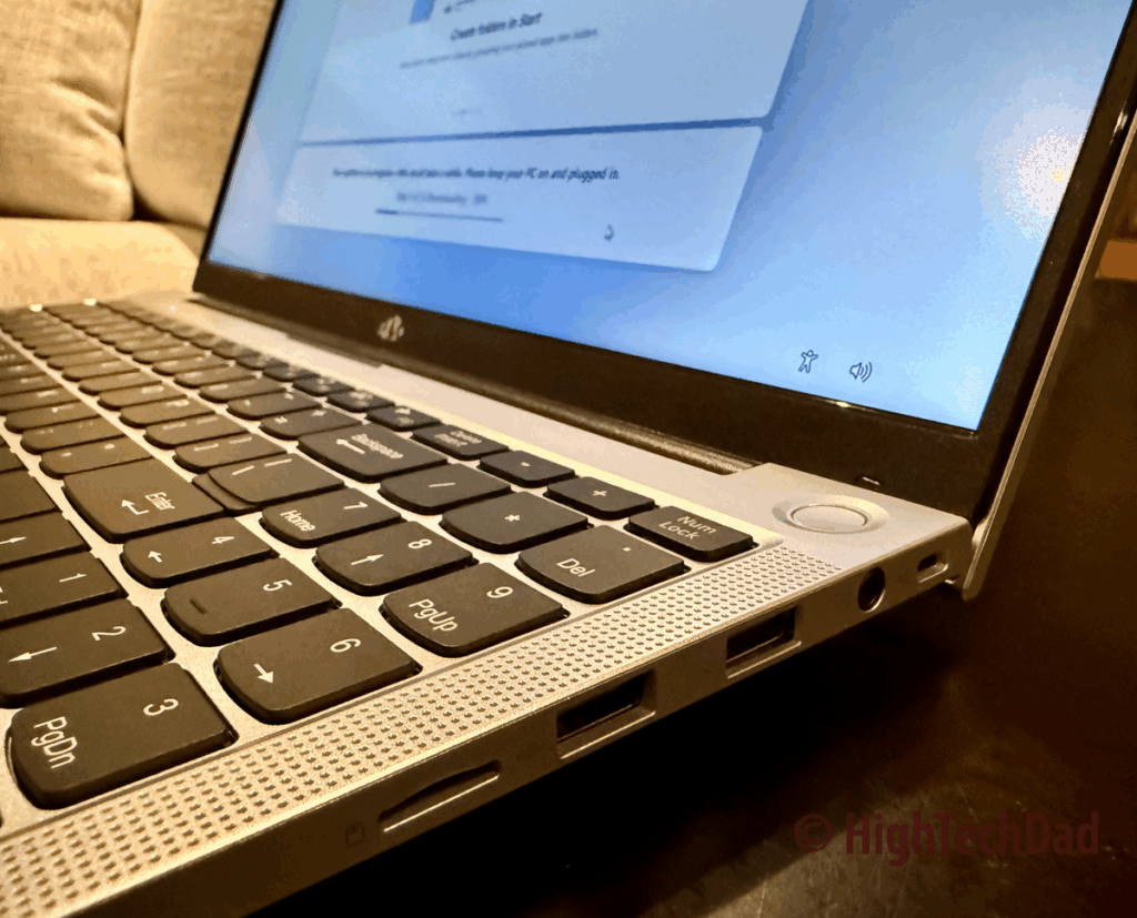 Side view - NIMO N154S Laptop - HighTechDad Review