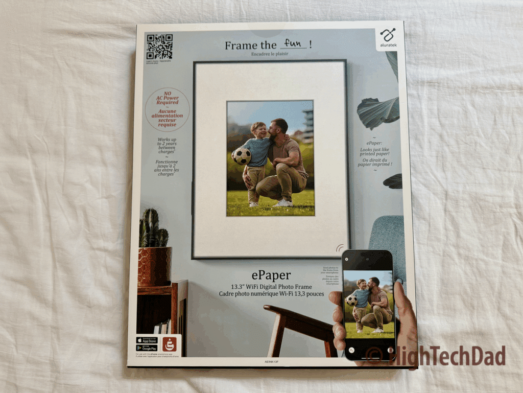 In the box Aluratek ePaper Digital Frame - HighTechDad review