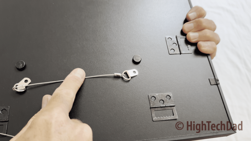 Built-in hanging wires - Aluratek ePaper Digital Frame - HighTechDad review