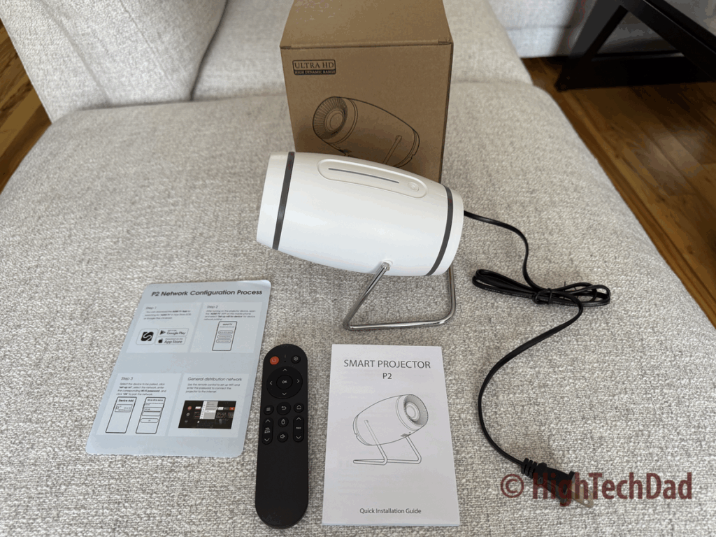 What's in the box - FEARWIKY Mini Projector - HighTechDad review