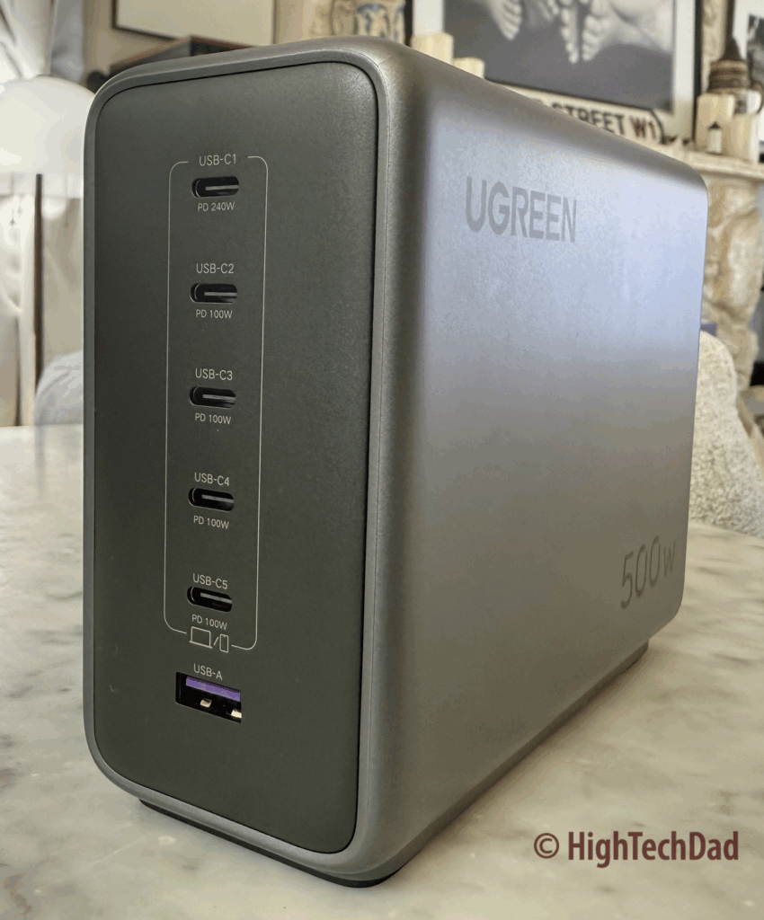 Ports - UGREEN Nexode 500W Desktop Charger - HighTechDad review