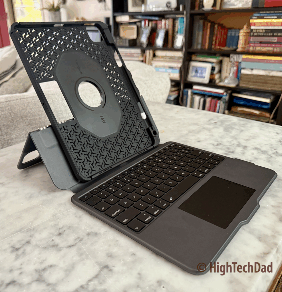 Portrait orientation - TARGUS VersaVu Bluetooth iPad Keyboard Case - HighTechDad review