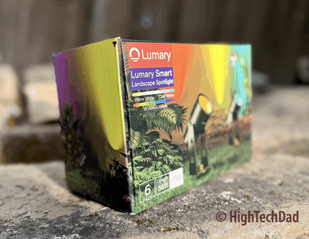 The box - Lumary Smart Landscape Floodlights - HighTechDad review