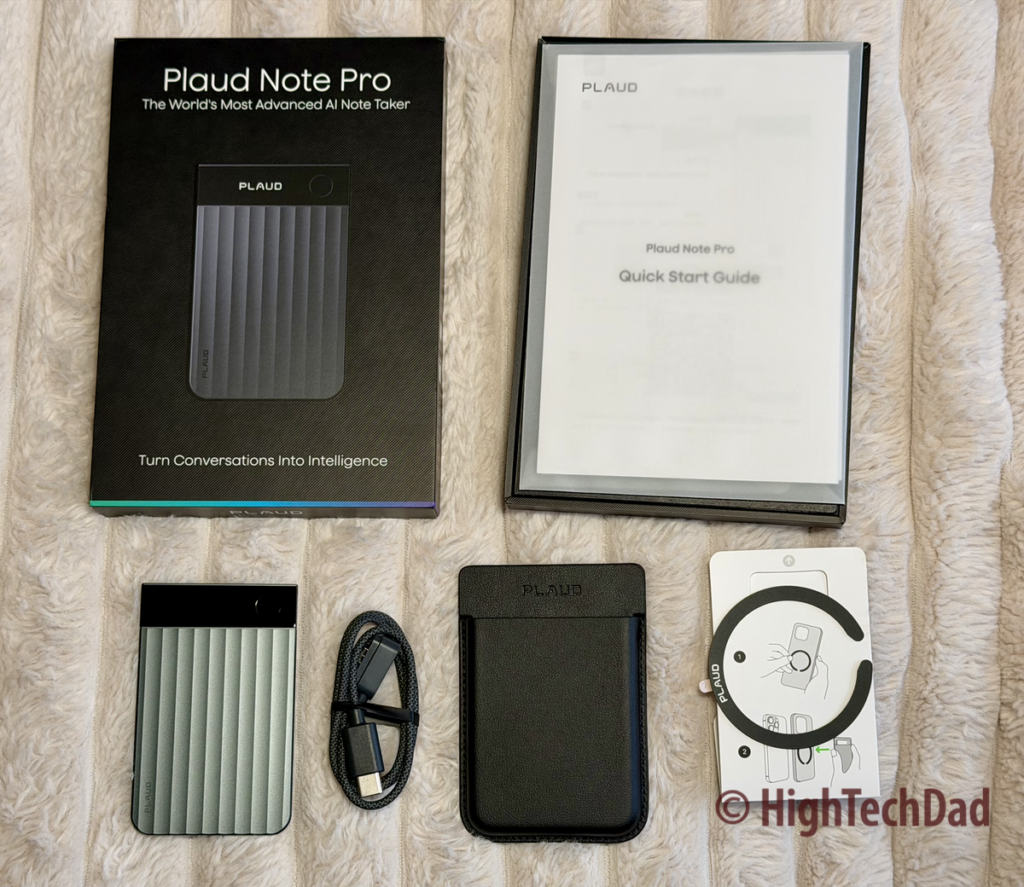 What's in the box - Plaud Note Pro - HighTechDad Review
