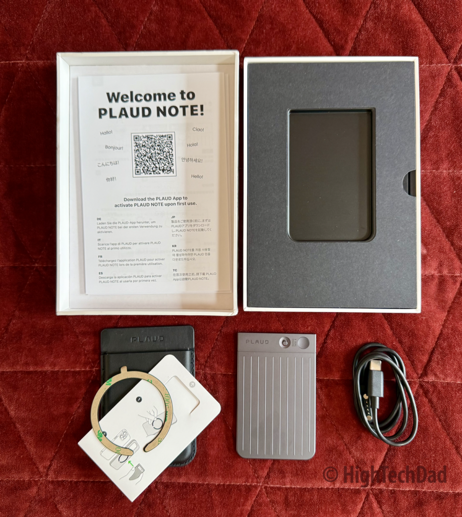 What's in the box - Plaud Note - HighTechDad Review