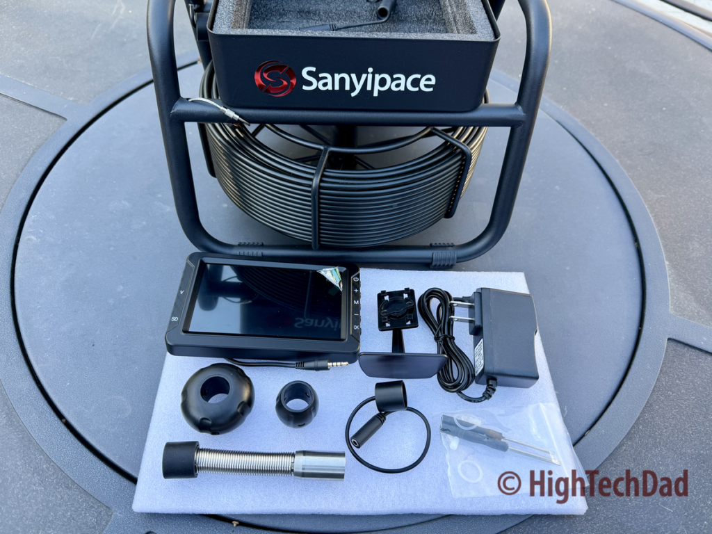 What's in the box - SANYIPACE S5517DC Sewer Camera - HighTechDad review