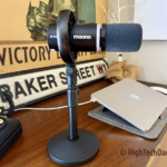 Side view - Maono PD200W Hybrid Microphone - HighTechDad Review