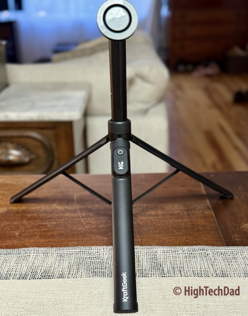 No phone mounted - KraftGeek JustTap Tripod - HighTechDad review
