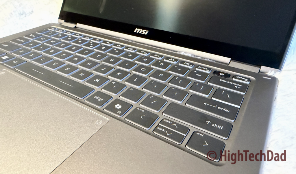 Keyboard - MSI Prestige 14 Flip AI+ - HighTechDad Sponsored Review