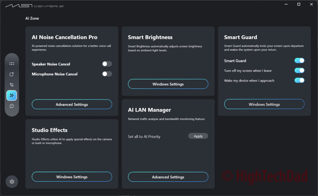AI Zone - MSI Prestige 14 Flip AI+ - HighTechDad Sponsored Review