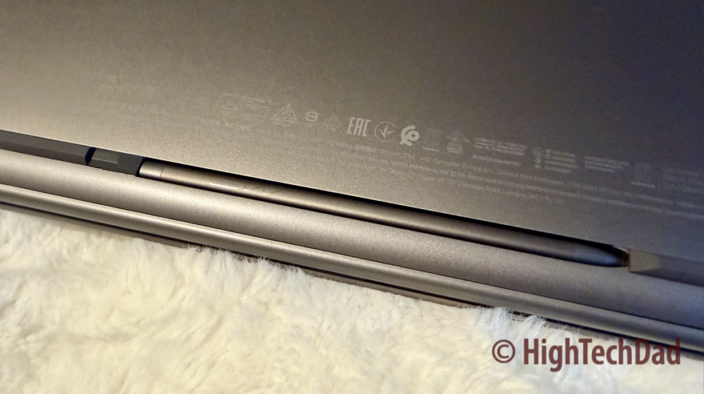 Pen charging in doc - MSI Prestige 14 Flip AI+ - HighTechDad Sponsored Review