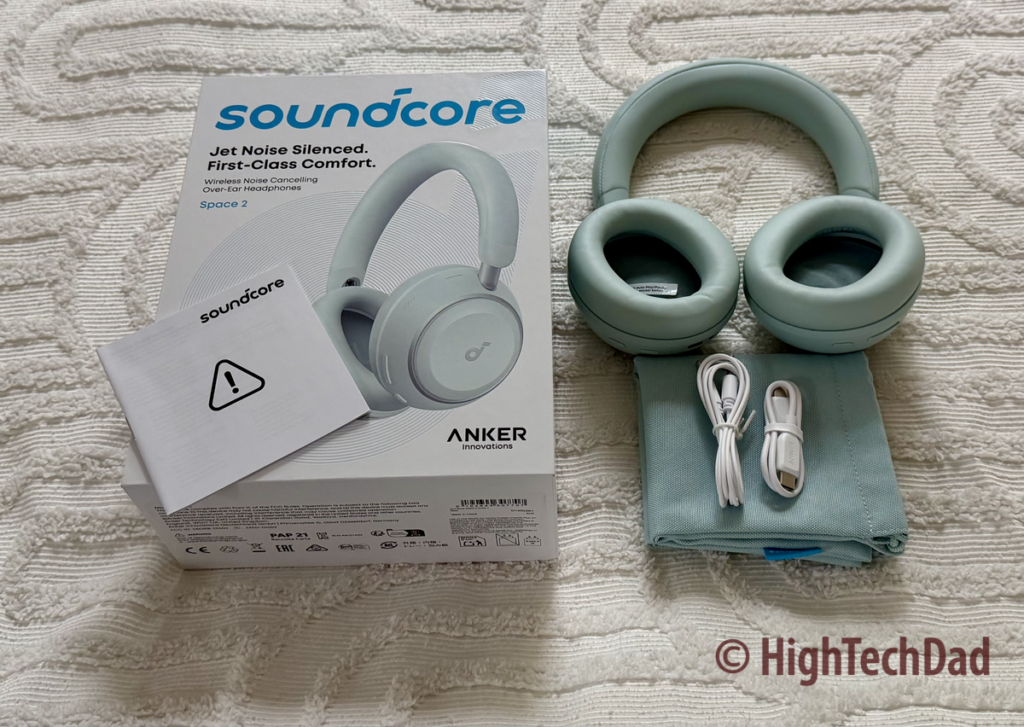 What's in the box - soundcore Space 2 ANC Headphones - HighTechDad review