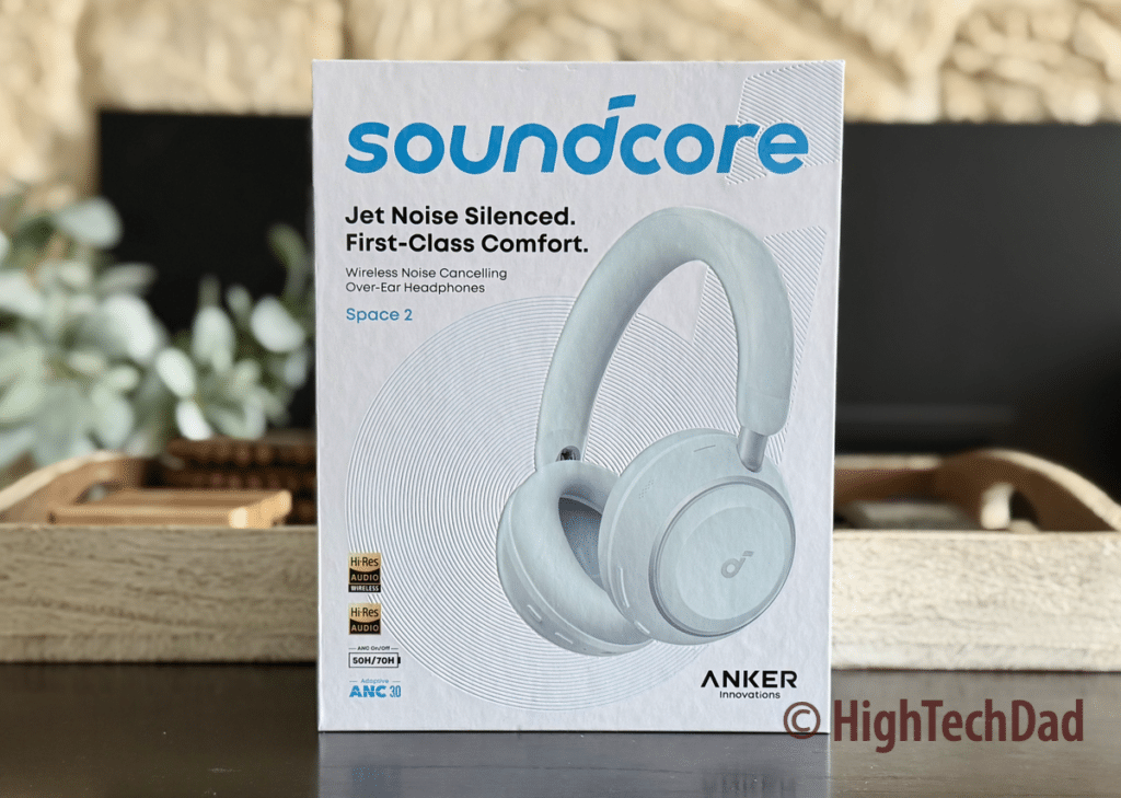 Front of box - soundcore Space 2 ANC Headphones - HighTechDad review