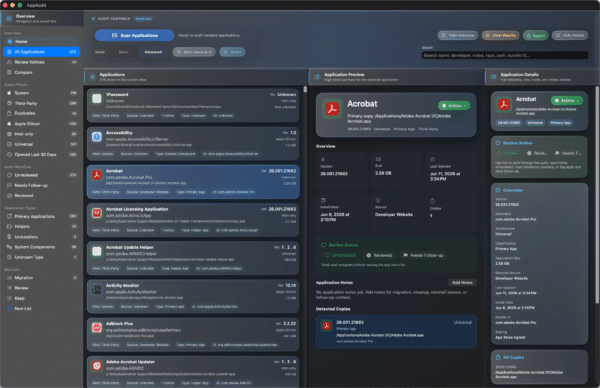 HighTechDad AppAudit Pro - Advanced application details