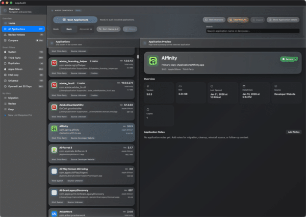 HighTechDad AppAudit - Application Preview