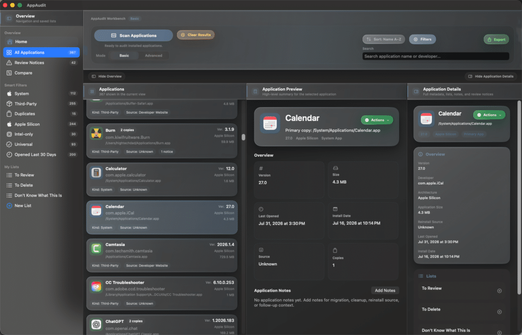 AppAudit Free Dashboard - HighTechDad