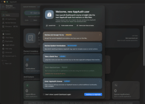 AppAudit Welcome Screen