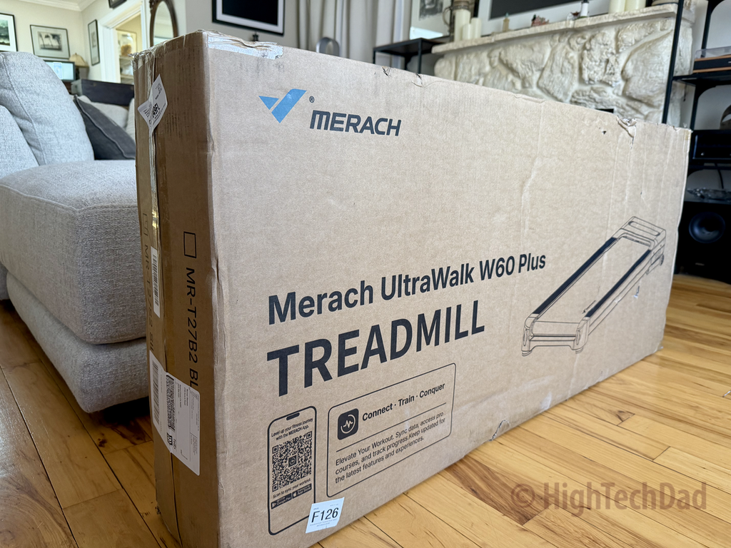 The big box - MERACH UltraWalk W60 Plus Walking Pad Treadmill - HighTechDad review