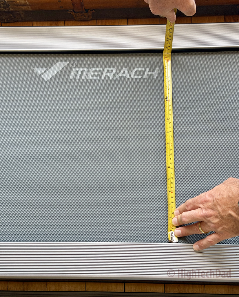 MERACH width measurements - MERACH UltraWalk W60 Plus Walking Pad Treadmill - HighTechDad review