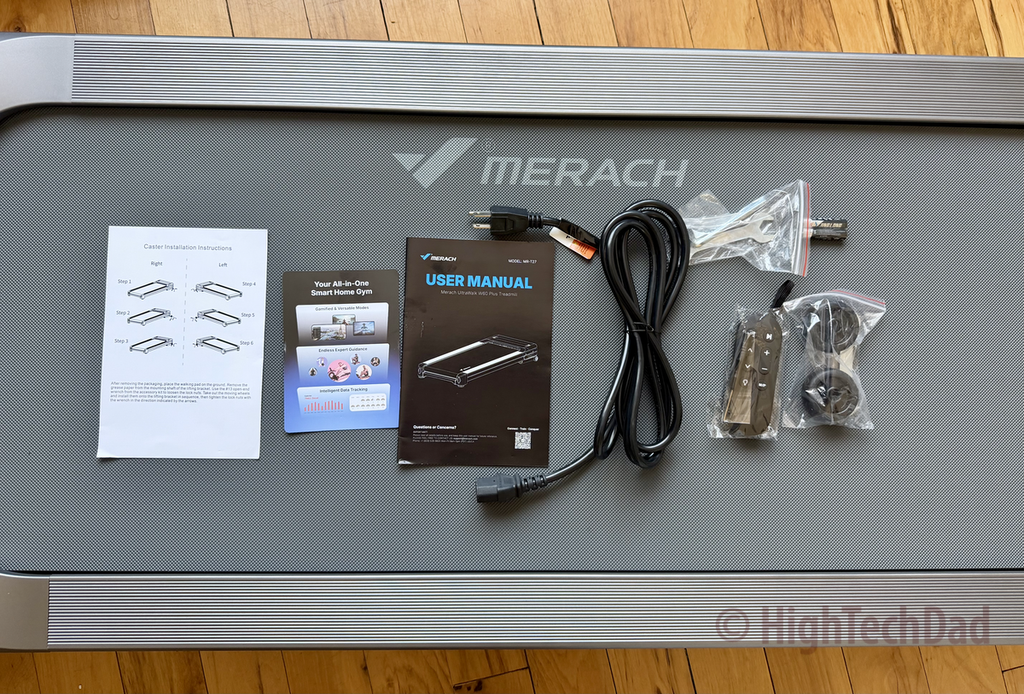 What's in the box - MERACH UltraWalk W60 Plus Walking Pad Treadmill - HighTechDad review