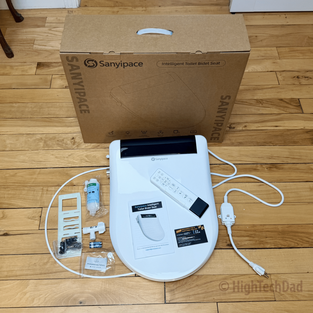 What's in the box - Sanyipace Smart Bidet - HighTechDad review