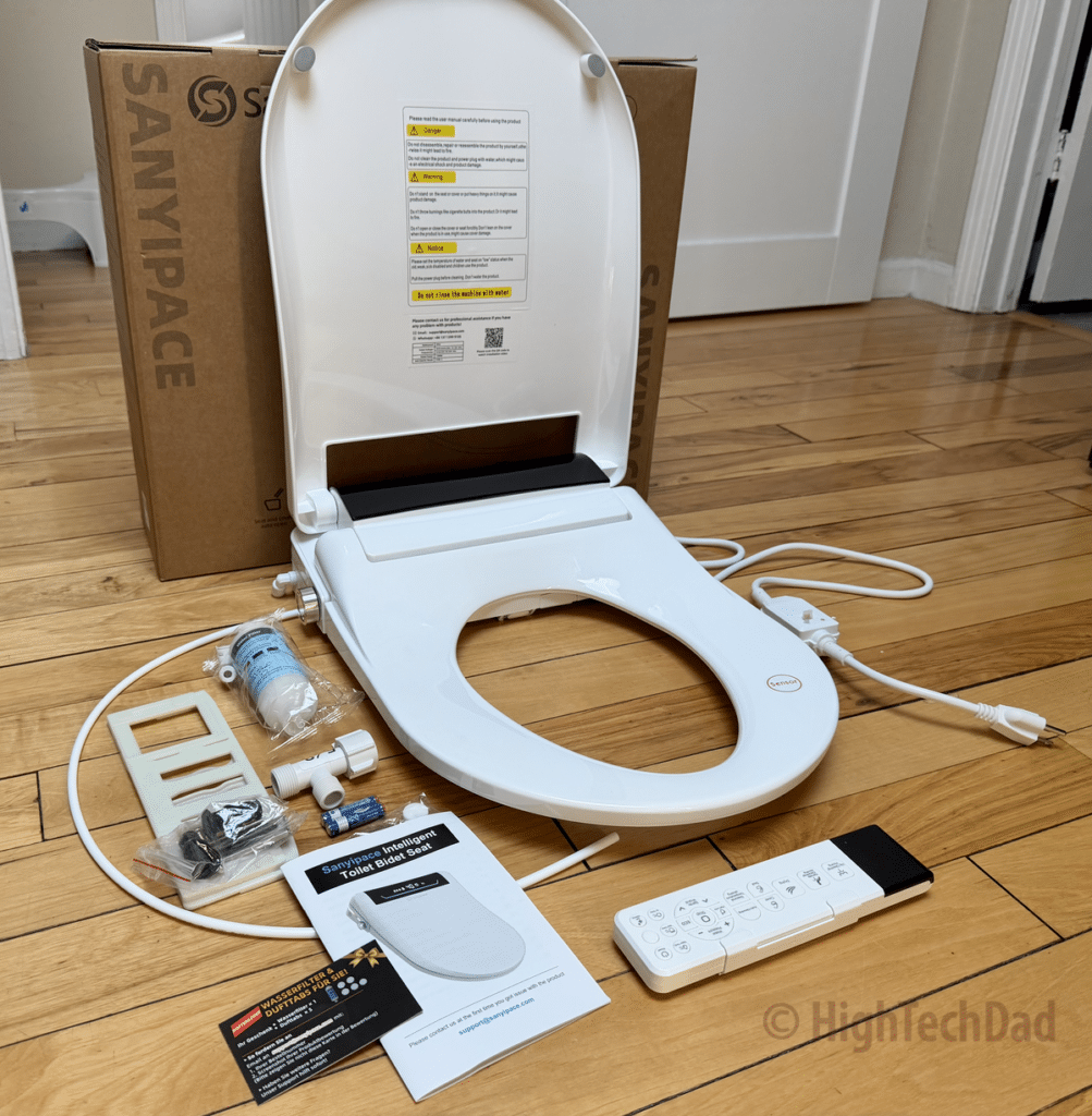 In the box - Sanyipace Smart Bidet - HighTechDad review
