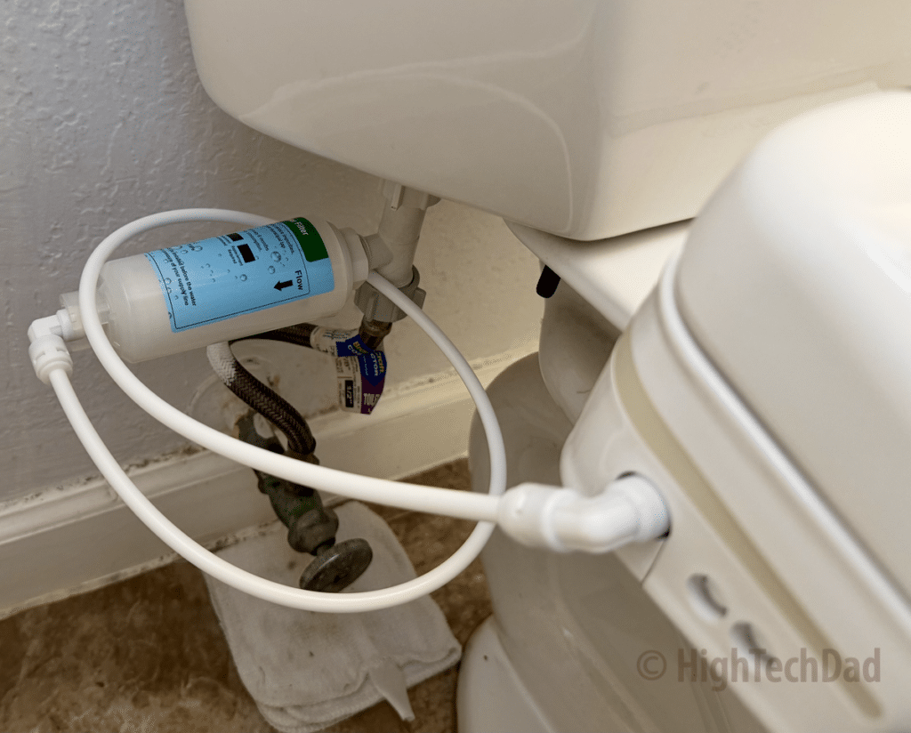 Plumbing setup - Sanyipace Smart Bidet - HighTechDad review