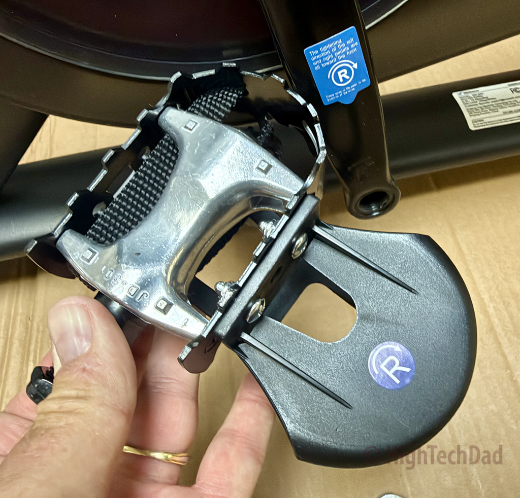 Toe clips - Merach S29 Eco Exercise Bike - HighTechDad review