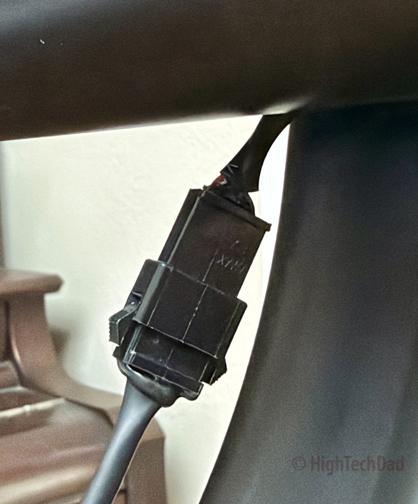 Power connector - Merach S29 Eco Exercise Bike - HighTechDad review