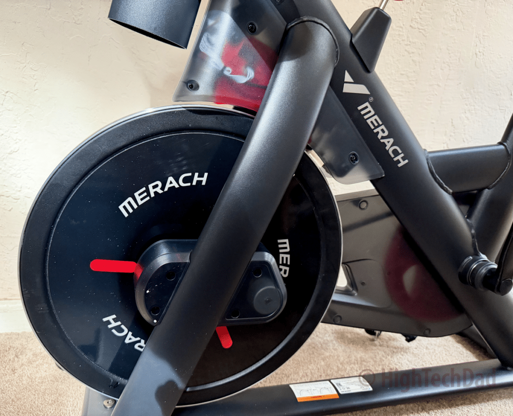 Flywheel - Merach S29 Eco Exercise Bike - HighTechDad review