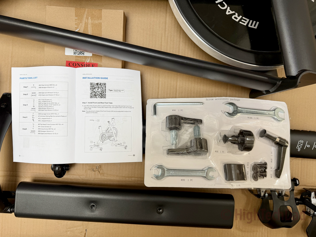 Manual & tools - Merach S29 Eco Exercise Bike - HighTechDad review